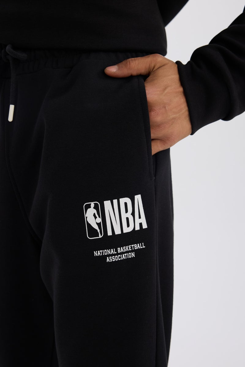 DeFacto Black Man DeFactoFit NBA Wordmark Sports Thick Jogger Sweatpants Casual - Image 5
